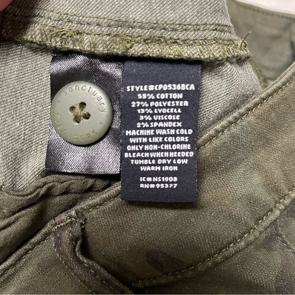 EUC Sanctuary Standard Surplus Olive Green Camo Pants - Picture 6 of 9